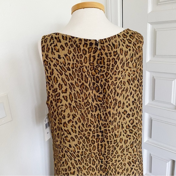 NWT Jones New York Sport Long Maxi Dress Leopard Animal Magnetism Print Size 16 - Picture 6 of 15